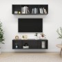 Muebles de salón de pared 2 uds madera ingeniería gris brillo de vidaXL, Muebles TV - Ref: Foro24-3079789, Precio: 123,09 €, ...