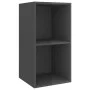 Muebles de salón 4 piezas madera de ingeniería gris brillo de vidaXL, Muebles TV - Ref: Foro24-3079825, Precio: 205,19 €, Des...