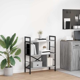 Estante de libros Gris Sonoma 75 x 30 x 91 cm en Librerías y estanterías | Comprar online en Foru.es