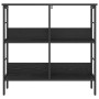 Estante de libros Roble Negro 82 x 32 x 79 cm en Librerías y estanterías | Comprar online en Foru.es