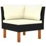 Set muebles de jardín 7 pzas ratán sintético eucalipto negro de vidaXL, Conjuntos de jardín - Ref: Foro24-3082081, Precio: 45...