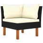Set muebles de jardín 7 pzas ratán sintético eucalipto negro de vidaXL, Conjuntos de jardín - Ref: Foro24-3082081, Precio: 45...