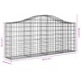 Cestas de gaviones 20 uds forma de arco hierro 200x30x80/100 cm de vidaXL, Maceteros y jardineras - Ref: Foro24-3145424, Prec...