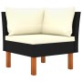 Set muebles de jardín 7 pzas ratán sintético eucalipto negro de vidaXL, Conjuntos de jardín - Ref: Foro24-3082083, Precio: 49...