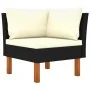 Set muebles de jardín 9 pzas ratán sintético eucalipto negro de vidaXL, Conjuntos de jardín - Ref: Foro24-3082085, Precio: 45...