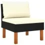 Set muebles de jardín 9 pzas ratán sintético eucalipto negro de vidaXL, Conjuntos de jardín - Ref: Foro24-3082085, Precio: 45...