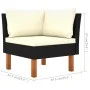 Set muebles de jardín 9 pzas ratán sintético eucalipto negro de vidaXL, Conjuntos de jardín - Ref: Foro24-3082085, Precio: 45...