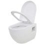 Inodoro de pared con cisterna alta oculta de cerámica de vidaXL, Baños - Ref: Foro24-3082092, Precio: 296,09 €, Descuento: %
