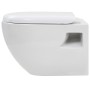 Inodoro de pared con cisterna alta oculta de cerámica de vidaXL, Baños - Ref: Foro24-3082092, Precio: 296,09 €, Descuento: %