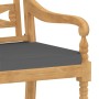 Sillas Batavia con cojines 6 unidades madera maciza de teca de vidaXL, Sillas de jardín - Ref: Foro24-3087058, Precio: 745,67...