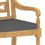 Sillas Batavia con cojines 6 unidades madera maciza de teca de vidaXL, Sillas de jardín - Ref: Foro24-3087058, Precio: 719,48...