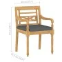Sillas Batavia con cojines 6 unidades madera maciza de teca de vidaXL, Sillas de jardín - Ref: Foro24-3087058, Precio: 719,48...