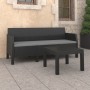 Set de muebles de jardín 2 pzas cojines PP ratán gris antracita en Conjuntos de jardín | Comprar online en Foru.es