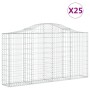 Cestas gaviones 25 uds forma de arco hierro 200x30x100/120 cm de vidaXL, Maceteros y jardineras - Ref: Foro24-3145446, Precio...