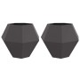 Jardinera 2 pcs Negro 100 x 100 x 80 cm Acero en Macetas y jardineras | Comprar online en Foru.es