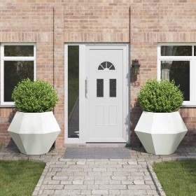 Jardinera 2 pcs 100 x 100 x 80 cm Acero en Macetas y jardineras | Comprar online en Foru.es