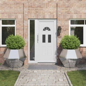 Jardinera 2 pcs Plateado 100 x 100 x 80 cm Acero Galvanizado en Macetas y jardineras | Comprar online en Foru.es