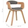 Silla de comedor madera curvada y tela gris claro de vidaXL, Sillas de comedor - Ref: Foro24-3092375, Precio: 155,41 €, Descu...