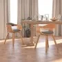 Silla de comedor 2 uds madera curvada y tela gris claro de vidaXL, Sillas de comedor - Ref: Foro24-3092381, Precio: 302,63 €,...