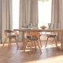Esszimmerstühle, 4 Stück, gebogene Holzstruktur und hellgraues Stoffpolster von vidaXL, Essstühle - Ref: Foro24-3092387, Prei...