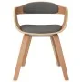 Silla de comedor 2 uds madera curvada y tela gris claro de vidaXL, Sillas de comedor - Ref: Foro24-3092381, Precio: 302,63 €,...