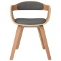 Silla de comedor 4 uds madera curvada y tela gris claro de vidaXL, Sillas de comedor - Ref: Foro24-3092387, Precio: 612,44 €,...