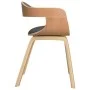 Silla de comedor 4 uds madera curvada y tela gris claro de vidaXL, Sillas de comedor - Ref: Foro24-3092387, Precio: 601,87 €,...