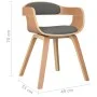 Silla de comedor 4 uds madera curvada y tela gris claro de vidaXL, Sillas de comedor - Ref: Foro24-3092387, Precio: 601,87 €,...