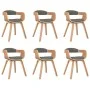 Silla de comedor 6 uds madera curvada y tela gris claro de vidaXL, Sillas de comedor - Ref: Foro24-3092393, Precio: 941,11 €,...