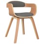Silla de comedor 6 uds madera curvada y tela gris claro de vidaXL, Sillas de comedor - Ref: Foro24-3092393, Precio: 957,65 €,...