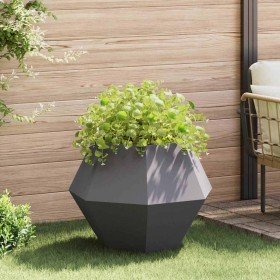Jardinera Negro 75 x 75 x 60 cm Acero en Macetas y jardineras | Comprar online en Foru.es