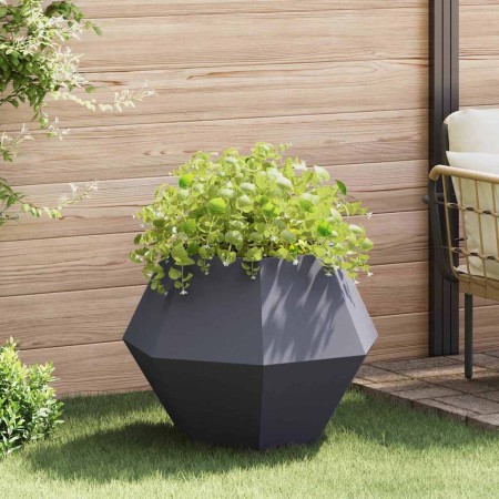 Jardinera Antracita 75 x 75 x 60 cm Acero en Macetas y jardineras | Comprar online en Foru.es