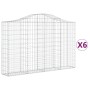 Cestas de gaviones 6 uds forma de arco hierro 200x30x120/140 cm de vidaXL, Maceteros y jardineras - Ref: Foro24-3145455, Prec...