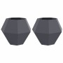 Jardinera 2 pcs Antracita 75 x 75 x 60 cm Acero en Macetas y jardineras | Comprar online en Foru.es