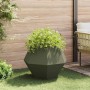 Jardinera 2 pcs Verde Oliva 75 x 75 x 60 cm Acero en Macetas y jardineras | Comprar online en Foru.es