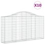 Cestas de gaviones 10 uds forma arco hierro 200x30x100/120 cm de vidaXL, Maceteros y jardineras - Ref: Foro24-3145438, Precio...