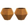 Jardinera 2 pcs Oxidado 75 x 75 x 60 cm Acero autopatinable en Macetas y jardineras | Comprar online en Foru.es