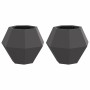 Jardinera 2 pcs Negro 50 x 50 x 40 cm Acero en Macetas y jardineras | Comprar online en Foru.es