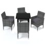 Juego muebles jardín 5 pzas con cojines ratán sintético gris de vidaXL, Conjuntos de jardín - Ref: Foro24-3094980, Precio: 35...