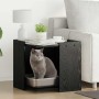 Cubículo para caja de arena de gato Roble negro 53 x 53 x 51 cm en Mobiliario para gatos | Comprar online en Foru.es