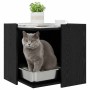 Cubículo para caja de arena de gato Roble negro 53 x 53 x 51 cm en Mobiliario para gatos | Comprar online en Foru.es