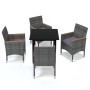 Juego muebles jardín 5 pzas con cojines ratán sintético gris de vidaXL, Conjuntos de jardín - Ref: Foro24-3095004, Precio: 39...