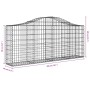 Cestas de gaviones 9 uds forma de arco hierro 200x30x80/100 cm de vidaXL, Maceteros y jardineras - Ref: Foro24-3145416, Preci...