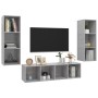Set de muebles de salón 3 pzas madera ingeniería gris hormigón en Muebles TV | Comprar online en Foru.es