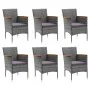 Juego muebles jardín 7 pzas con cojines ratán sintético gris de vidaXL, Conjuntos de jardín - Ref: Foro24-3095006, Precio: 53...