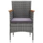 Juego muebles jardín 7 pzas con cojines ratán sintético gris de vidaXL, Conjuntos de jardín - Ref: Foro24-3095006, Precio: 53...
