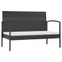 Set muebles de jardín 16 piezas y cojines ratán sintético negro de vidaXL, Conjuntos de jardín - Ref: Foro24-3095964, Precio:...