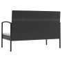 Set muebles de jardín 16 piezas y cojines ratán sintético negro de vidaXL, Conjuntos de jardín - Ref: Foro24-3095964, Precio:...