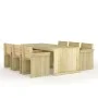 Set de comedor de jardín 7 piezas madera pino impregnada de vidaXL, Conjuntos de jardín - Ref: Foro24-3096615, Precio: 672,68...