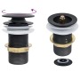 Lavabo de baño grifo&desagüe de empuje vidrio templado dorado de vidaXL, Lavabos - Ref: Foro24-3098460, Precio: 89,87 €, Desc...